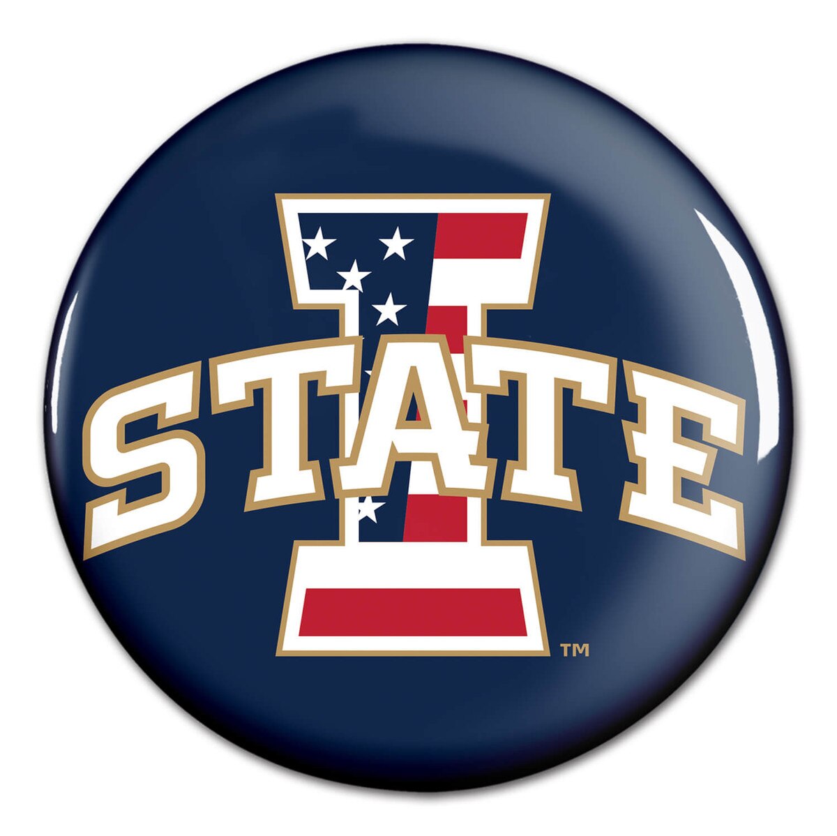 I-State Patriotic Round Button 3-inch vendor image